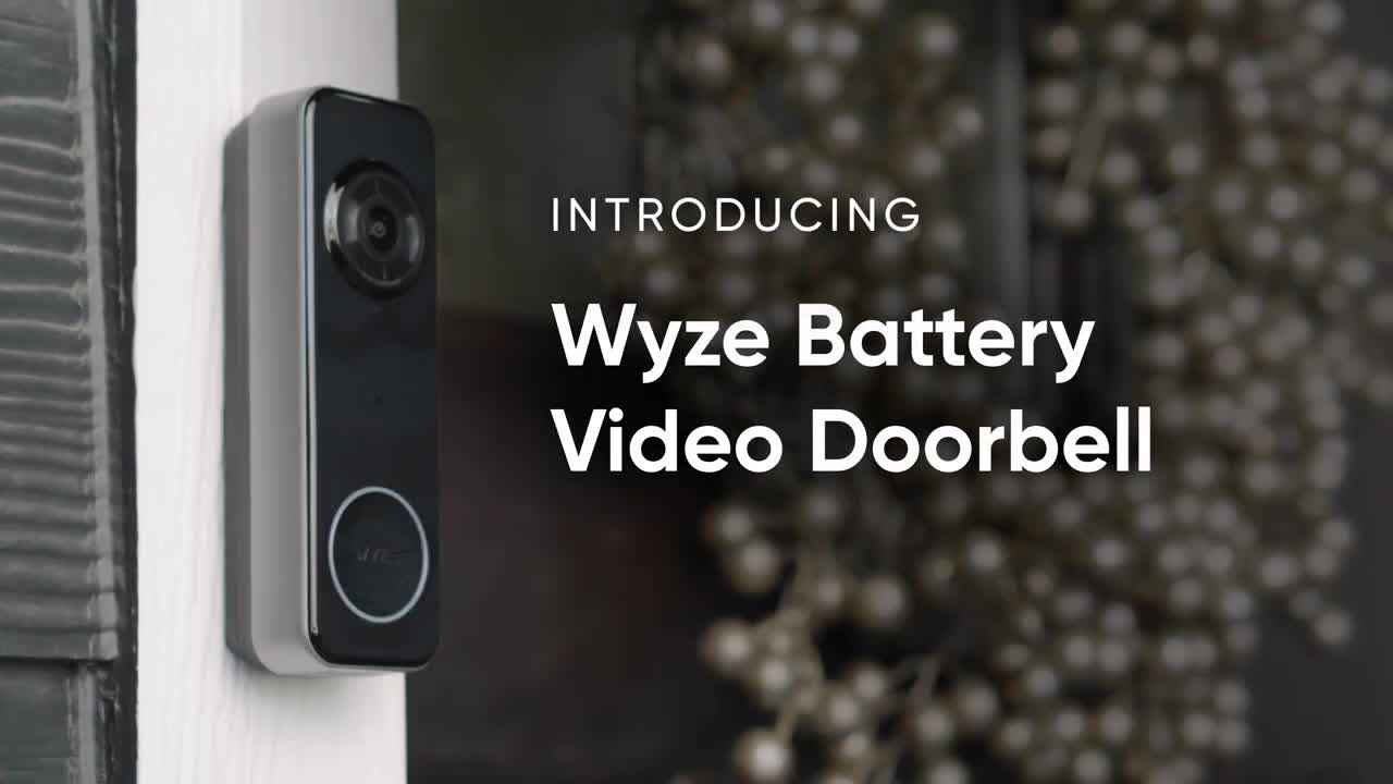 Wyze Battery Video Doorbell – Wireless 1536p HD Camera with 2-Way Talk & Color Night Vision
