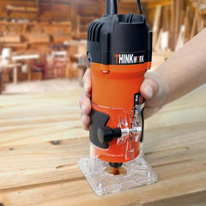 THINKWORK 6.5A Compact Router with 15-Piece Bit Set
