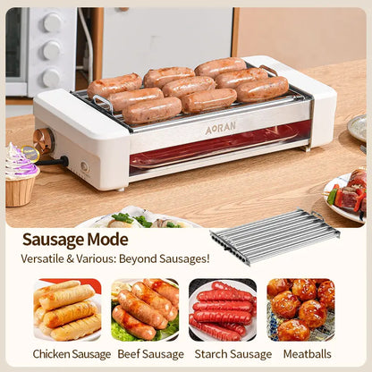 AORAN 1800W Smokeless Indoor Electric Grill, Non-Stick Korean BBQ Grill Pan
