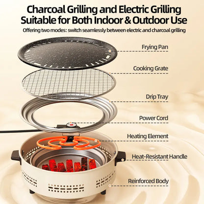 AORAN KITCHEN 1700W Electric Carbon Stove, Touch Control Portable Cooker