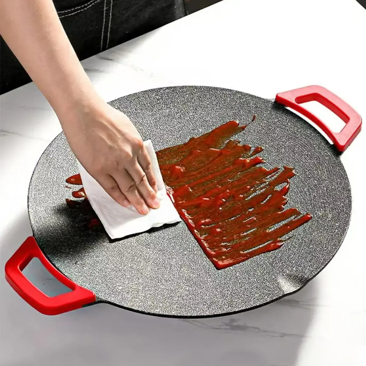 AORAN KITCHEN 1500W Smokeless Indoor Electric Grill Pan, Non-Stick BBQ Griddle