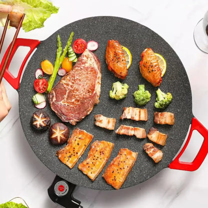 AORAN KITCHEN 1500W Smokeless Indoor Electric Grill Pan, Non-Stick BBQ Griddle