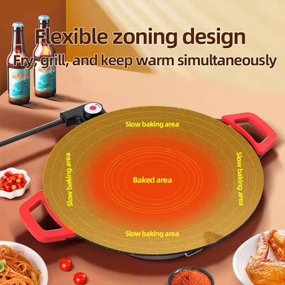 AORAN KITCHEN 1500W Smokeless Indoor Electric Grill Pan, Non-Stick BBQ Griddle