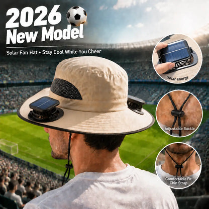 Solar Powered Fan Hat | Rechargeable Cooling Sun Hat for Outdoor Sports