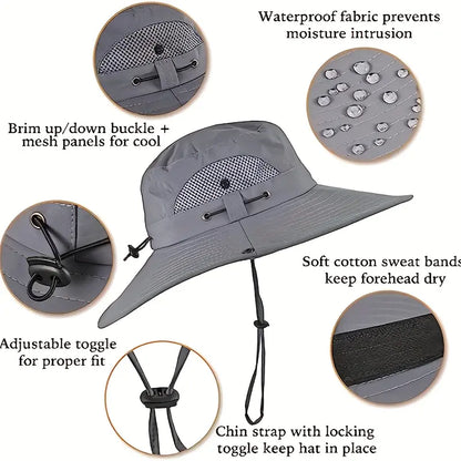 Solar Powered Fan Hat | Rechargeable Cooling Sun Hat for Outdoor Sports