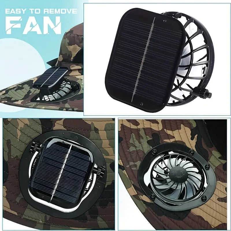 Solar Powered Fan Hat | Rechargeable Cooling Sun Hat for Outdoor Sports