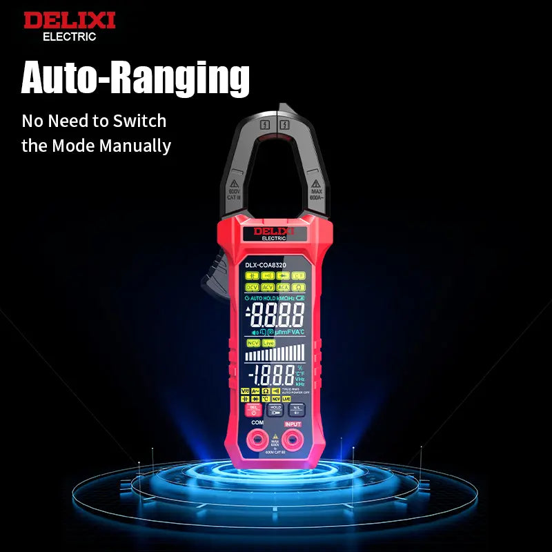6000 Count True RMS Clamp Meter Multimeter, Auto Ranging AC/DC Voltage Tester